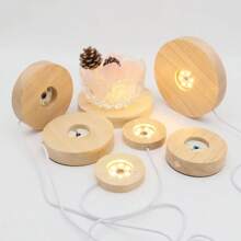 1pc LED Wooden Display Stand, 3D Crystal Glass Resin Art Display Rack, Aroma Diffuser Decor, Warm Light, White Light, Warm White Light, RGB Color Lighting Modes, Desktop & Room Decorative Art, Glowing Night Light, Creative Holiday Gift Ambient Lamp, USB Powered Desk Lamp - Multicolor - View 12