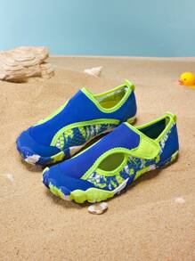 Kids Water Shoes, Boys & Girls Hook-And-Loop Easy On/Off Water Socks, Barefoot Quick Dry Lightweight Beach Swimming Pool Shoes, Toddler/Youth Sizes - Multicolor - View 13