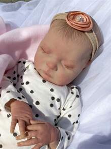 20 英寸/50 厘米 Laura 彩绘成品栩栩如生的重生婴儿娃娃手工重生早产婴儿新生儿玩具娃娃礼物乙烯基柔性四肢带有 3D 彩绘皮肤和可见静脉柔软无性别布娃娃 - 完美的圣诞礼物/生日礼物/收藏艺术娃娃 - 彩色 - 查看 3