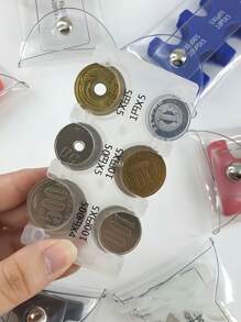 1pc Japanese Coin Holder Wallet Portable Small Change Purse Currency Organizer Travel Transparent Card Case For Women For Men Wallet Mini Wallet Purse Wallet Travel Wallet Coin Wallet Wallet