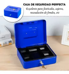 caja mediana de acero de seguro con bandeja extraíble para monedas y cerradura de llave,Caja Fuerte De Seguridad Metalica Con Llave Ahorros Negocio - pequeño - Ver 1