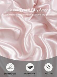 四件套柔软缎面床上用品，包含1个床笠、1个床单和2个枕套（不含枕芯）。奢华缎面床笠套装，尺寸可选：特大号、大号、标准大号、单人床。床笠深度可达11.8英寸。透气缎面枕套，抗皱，提升睡眠质量，尽显优雅酒店风范。是送给父母、朋友、宿舍或开学季的理想礼物。 - 淺粉色 - 查看 7