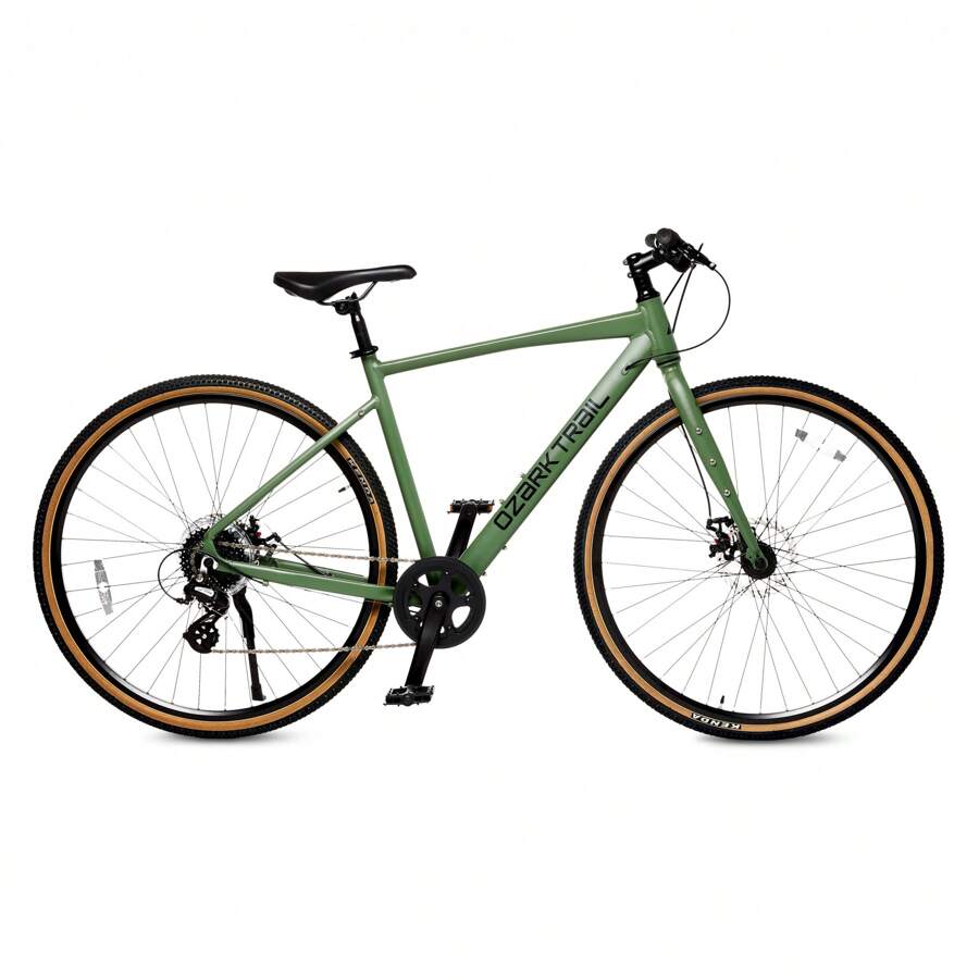 Ozark Trail 700C G.1 Explorer Flat Bar Gravel Bike, Small Frame, Fits Riders 5'1" - 5'5", Green, Adult, Unisex - 49 厘米 - 查看 1
