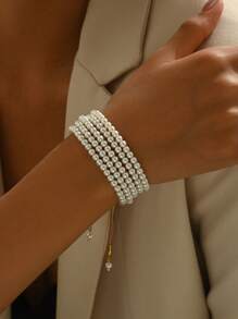 1pc Handmade Exquisite Faux Pearl Bracelet - Pearl Bracelet - View 6