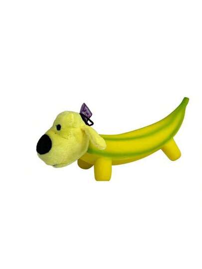 Multipet Smiling Dog Loofa Pals Latex Plush Dog Toy, Banana Shaped | SHEIN  USA