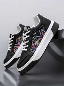 2025 春季新款男士休闲滑板鞋，时尚百搭厚底网眼鞋，适合青少年夏季休闲、户外运动、度假旅行、毕业礼物或生日礼服配饰 - 彩色 - 查看 8