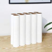 粘毛滚筒补充片，强力粘性可重复粘贴织物、床上用品和衣物清洁剂，包括手柄配件，家庭使用 - 彩色 - 查看 10