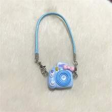 8pcs Mini Cartoon Camera & Bow Decor Pendant Necklace Charms - Multicolor - View 5