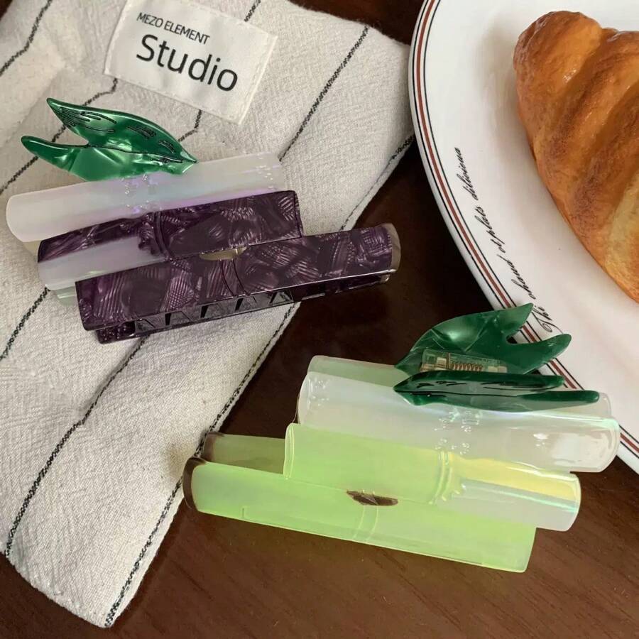 1pc2025 New Personalized Fashion Leisure Creative Food Pastoral Style Fresh Fruit Series Creative Acetic Acid Stitching Grab Sugar Cane Fruit Acetic Acid Grab Exquisite Virgin Fruit Small Tomato Creative Niche Wheat Spike Grain Spike Hair Grab Suitable For Daily Use Home School Seaside Vacation Work Commuting Party Festival Birthday Gift Back-To-School Season Versatile Going Out