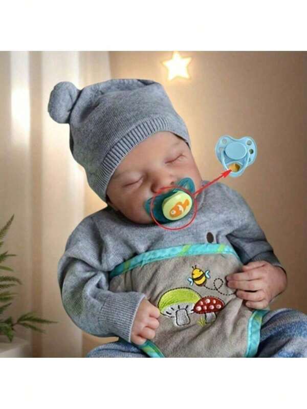 Poupée bébé Reborn de 45 cm, 18 pouces, cadeau pour garçons et filles, corps en tissu fait à la main, membres en vinyle souple, réaliste, endormi, nouveau-né, jouet artistique, cadeau d'anniversaire