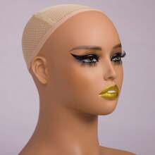 JINGFA PVC Mannequin Head With Shoulder Display Manikin Head Bust For Wigs,Makeup,Beauty Accessories 2PCS - 棕色 - 查看 7