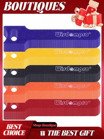 多用途尼龙扎带，带钩环扣，适用于耳机、电话线、电子产品、电脑电缆和电线管理（30、20 和 10 条）- 5 种颜色