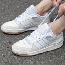 Adidas Originals Adidas Adidas Clover Men's Shoes Women's Shoes FORUM LOW CLASSIC Basketball Style Sports Casual Shoes Board Shoes White Shoes ID6858