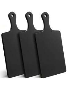 Black Tray Handle Cooked Food Board Wooden Serving Plate Household Black Wooden Serving Plate Household Multifunctional Serving Plate Set With Handle Bamboo Serving Board Steak Pizza Breakfast Board Classification Serving Board Slate Serving Plate Western Serving Plate Rock Sushi Serving Plate Irregular Steak Serving Plate Flat Serving Plate Tableware - Decorate Dining Table