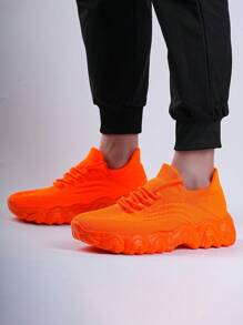 Men's Sneakers Chunky Sneakers, Casual Comfort Fitness Running Shoes, Spring/Summer 2025 New Arrival, Unisex - Orange - View 5