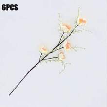 1/6Pcs Artificial Fake Flowers Artificial Butterfly Orchid Azalea Foam Wedding Home Dining Table Decoration Wedding Desktop Decorations Gifts Birthday Graduation