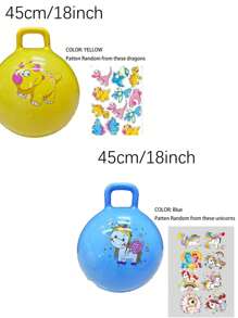 45cm/18inch/55cm/22inch Bouncy Hopper Balls With Handle For Kids, Ride On Toys Balls For Toddlers 1-3 & Kids 4-8, 1 Pack Hopper Ball 18 Inch Size For Kids Jumping Sports Ride Games Balance Exercise Indoor Outdoor Fun