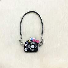 8pcs Mini Cartoon Camera & Bow Decor Pendant Necklace Charms - Multicolor - View 3