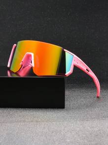 Unisex Futuristic Large Frame Glasses, Suitable For Men, Women, Outfit, Travel - Same Style, Multiple Colors - View 4