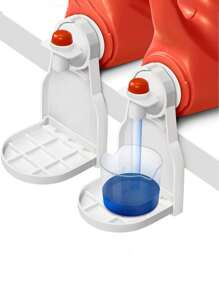1 pieza Soporte antiderrames para detergente de lavandería - Organizador plegable antiderrames con abrazadera ajustable, dosificador de detergente ahorrador de espacio para la Top de la lavadora/baño/lavandería (ideal para inquilinos y espacios pequeños, elementos esenciales de almacenamiento para el Prime Day)