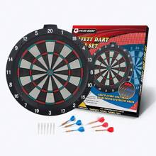 WIN.MAX 18-Inch Soft Plastic Dart Board, Indoor Entertainment Game Interactive Darts Target, Comes With 6pcs Plastic Tip Darts And 6pcs Spare Plastic Tips