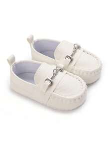 0-1 Year Old Infant Boy White Gentleman Soft Bottom Casual Versatile Prewalker Shoes - White - View 2