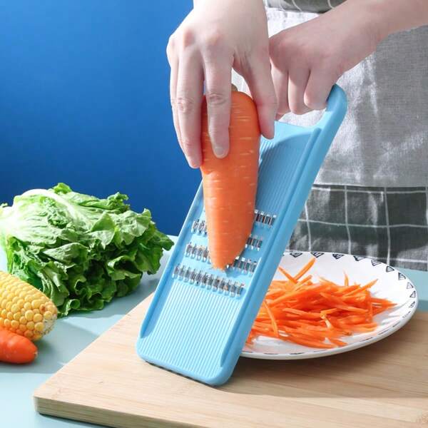 1pc Blue Potato Cucumber & Carrot Grater Kitchen Cutting Tool