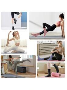 1 Pair/5 Pairs Solid Color Cotton Yoga Socks With Anti-Slip Massage Dots, Comfortable Breathable Socks For Dance & Sports