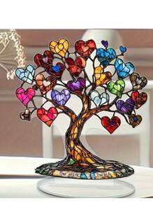 Colorful Tree Of Life Love Acrylic Desktop Decoration Colorful Cafe Bar Decoration Home Decoration - Multicolor - View 4