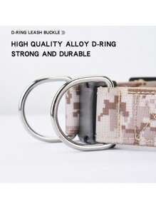 1pc Adjustable Pet Dog Tactical Collar, Durable Webbing And Soft Substrate, Prevent Escape Double D-Ring, Suitable For Medium To Large Dogs, High Density Webbing And Breathable [Bird's Eye] Mesh Fabric Double Layer Design. - Multicolor - View 5