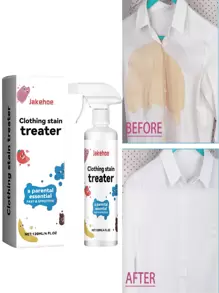 jakehoe 120ml Stain Remover Spray - Effectively Removes Stains, Grease, And Sweat, Gentle Cleaning, Fragrant And Softening, Won't Damage Fabric Fibers, Powerful Cleaner, Cleaning Tool - White - View 2