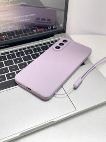 1 件时尚直边磨砂手机壳带腕带，适用于三星系列 Galaxy A06/A16/A26/A35/A53/A54/A55/S23/S24/S25 - 彩色 - 查看 8