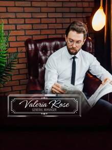 1pc Custom Acrylic Desk Name Plate, Personalized Office Decoration Sign, Simple, Waterproof, Stylish, Personalized, Cute, High Quality Customized, Acrylic Desk Accessories, Unique Ideal Gift For Boss, Teacher, Employee, Student Personalized Office Decoration Thank You Gift, Boss Office Gift, Personalized Office Decoration, Desk Decoration,