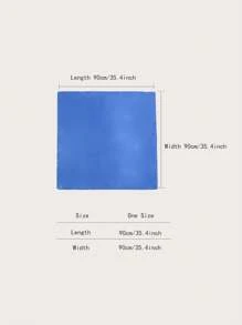 1 件女士纯色围巾，百搭时尚围巾 - 寶藍色 - 查看 2