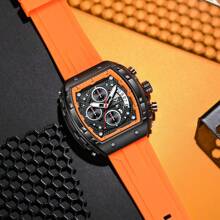 ON6853, Men's Quartz Watch, Fashionable Sports Design, Multifunctional Chronograph, Night Light Waterproof, Suitable For Outdoor Sports And Daily Activities, Men's Gift