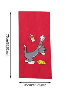TOM AND JERRY. 1pc Cartoon Tom & Jerry Beach Print Soft Beach Towel, Comfortable For Home, Bathroom, Children And Adults To Use, Suitable For Swimming