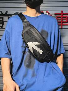 Fashionable And Niche Design Luminous Waist Bag, Personalized Arrow Reflective Chest Bag, Outdoor Travel Close Fitting Running Crossbody Bag, Suitable For Commuting, Students, Classes, Short Trips, Shopping, Mobile Phone Storage Bag, A Holiday Gift For Men. - Multicolor - View 4