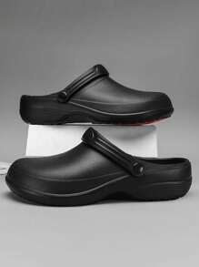 Men's Kitchen Shoes, Anti-Slip Closed-Toe Clogs, Soft Sole Oil-Resistant Slip-On Medical/Nurse Slippers For Summer
