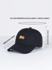 New Spring/Summer Capybara Embroidery Solid Color Baseball Cap, Cute & Fashion, Soft Breathable Sun Hat, Suitable For Daily Wear, Size Adjustable, Fit For Students & Young Adults - Capybara - View 3