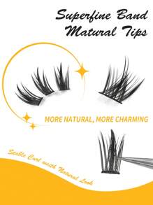 168Clusters False Eyelashes Natural Suitable For DIY Home Use Suitable For Gifts/Self-Use, Suitable For Beginners/Professionals, Suitable For Daily, Party, Stage, Evening Makeup, Suitable For Women's Day/Valentine's Day/Music Festival/Christmas/Christmas Eve/Thanksgiving Gift