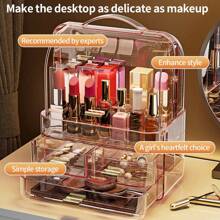 High-End Capacity Makeup Organizer, Countertop Jewelry Storage Rack, Dresser Lipstick Holder - Multicolor - View 2