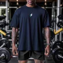 VitaFith 1pc Moda Masculina Estampa Gráfica Gola Redonda Casual Esportes Fitness T-Shirt, Tamanho Padrão