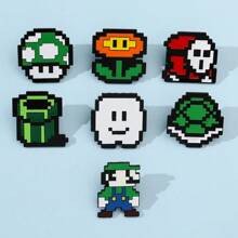 SuperMario SuperMario 1/3/4 Pcs Creative Cartoon Personalized SuperMario Metal Badge Game Character Enamel Brooch Men's And Women's Clothing Bag Accessories Decorative Pin Souvenir A Gift For Friends
