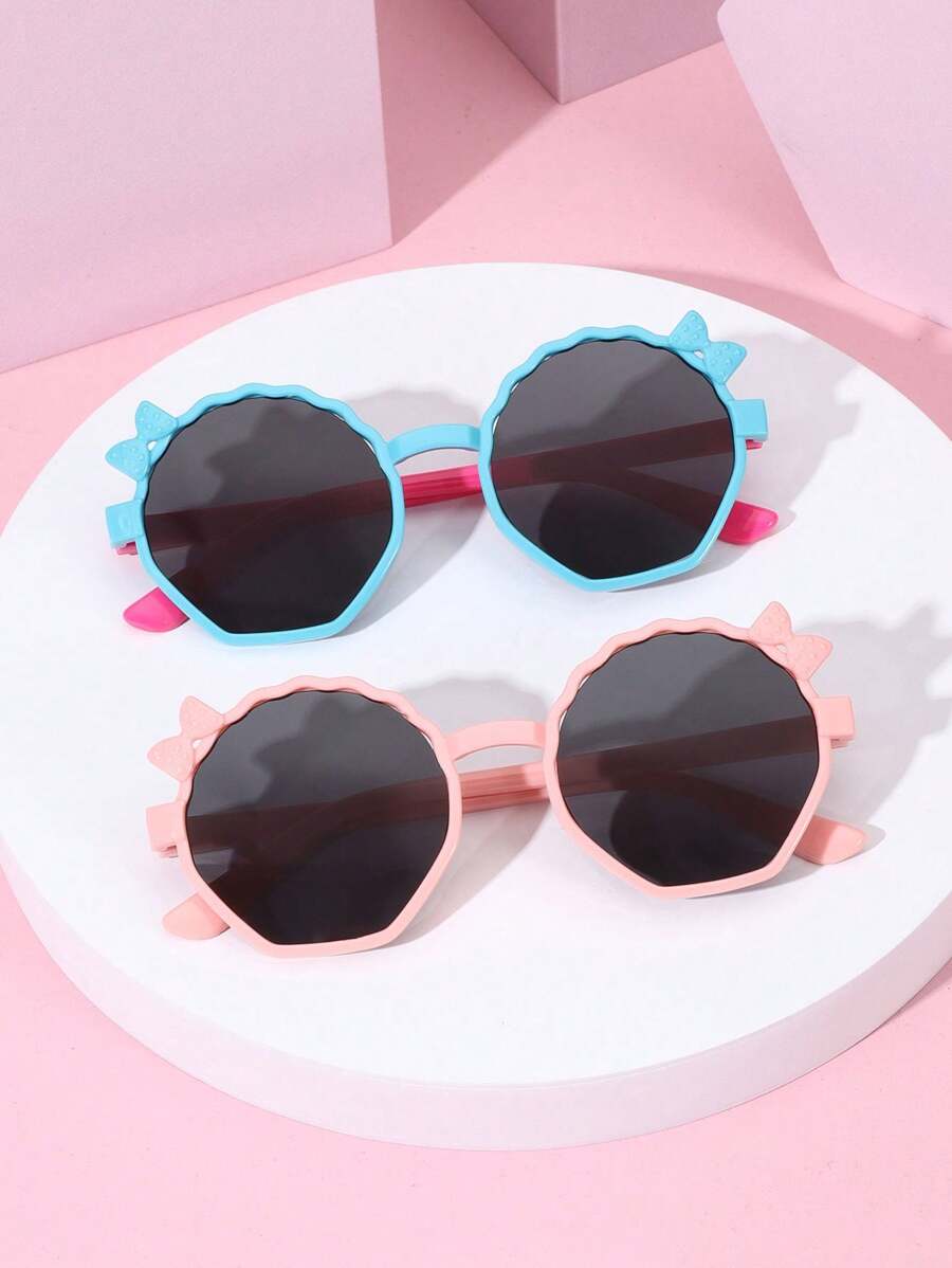 2pcs Fashionable & Children Glasses, Suitable For Street Style, Daily Wear And Travel - Multicolor - View 1