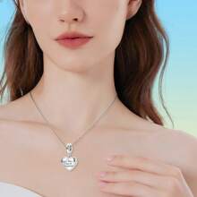 1pc Silver Plated "Life Is Like A Box Of Chocolates" Pendant, Suitable For Women Bracelet/Necklace DIY Jewelry Making, Valentine's Day Gift, Fashion Accessory - Silver - View 5