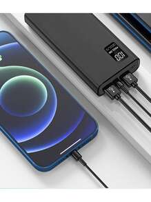 Draagbare powerbank van 20000 mAh/10000 mAh, PD20W snel opladen met LED-stroomweergave/USB/Type-C/Micro-interface, compatibel met digitale elektronische apparaten van iPhone/Android, noodbatterij voor buiten