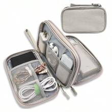 Cable Storage Bag, Portable Double Layer Makeup Storage Box, Waterproof Stationary Storage Container For Summer Outdoor Travel, Summer For Gift