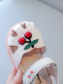 New Girls Toddler Sandals With Cute Peach Toe Closure, Anti-Kicking Design, Soft Bottom Anti-Slip, Lightweight & Comfortable Summer Shoes For Little Girls