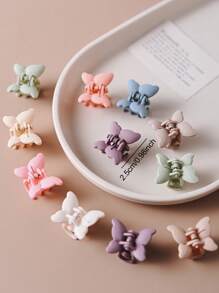 30pcs Women Elegant Butterfly Hair Clips, Cute Macaron Hair Claws, Princess Hair Accessories