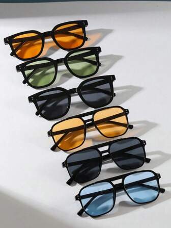 6 件套女士塑料配饰套装，适合日常、旅行、度假、婚礼季节 - 女士配饰，休闲可爱，经典优雅海滩配饰女士时尚眼镜，适合夏季海滩度假、户外、旅行